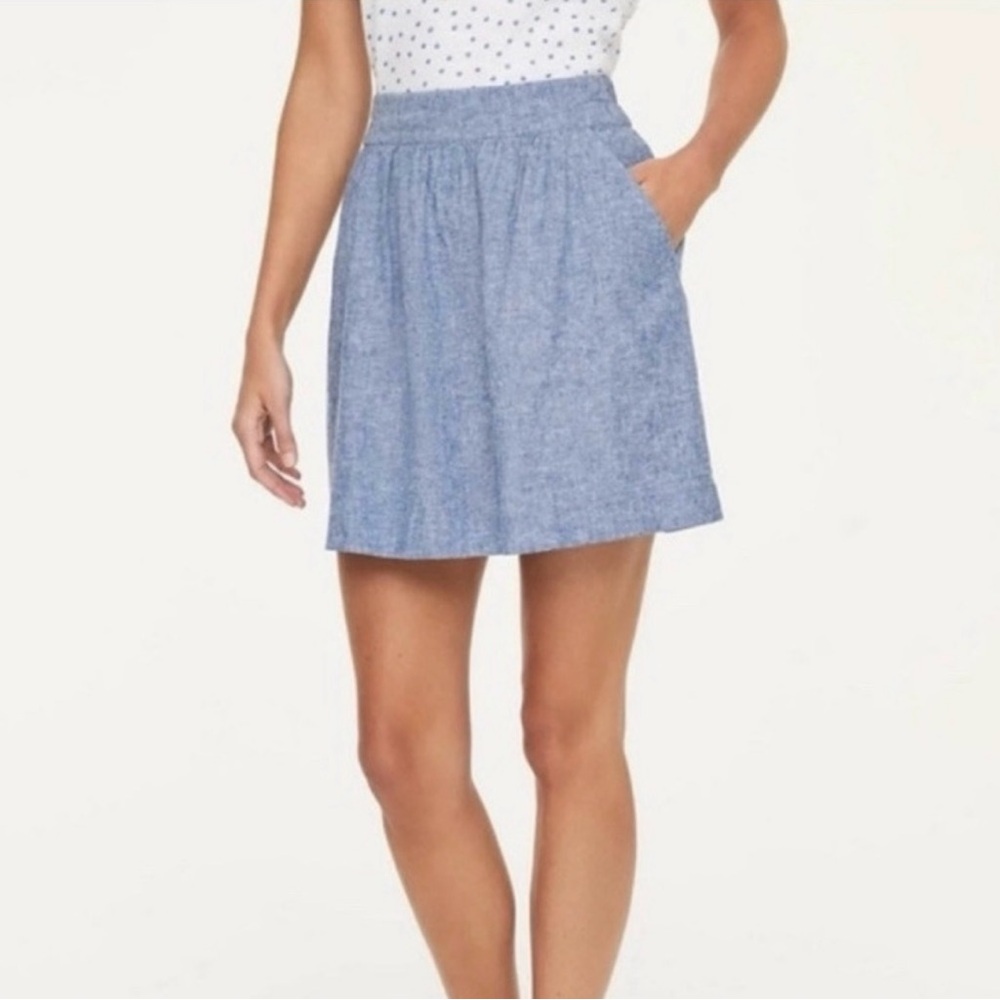 LOFT chambray pull-on skirt